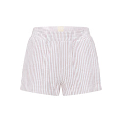 Cotton Gauze Classic Short - Mauve Stripe